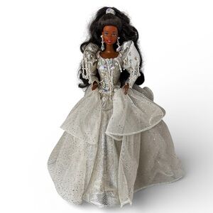African American Barbie Doll #2396 1992 Happy Holidays Special Edition Dark Skin